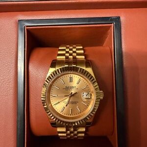 Custom Seiko Gold-Tone Automatic Watch